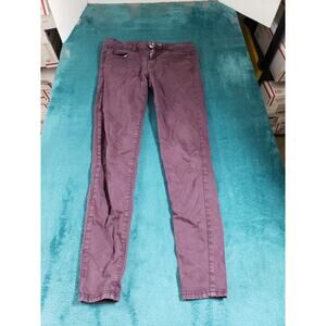 American Eagle Jeans Size 4 Womens Purple Denim Pants Ladies Mid Rise Jegging